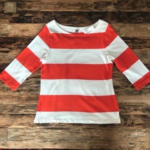 Old Navy Orange and White Stripe Shirt